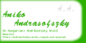 aniko andrasofszky business card