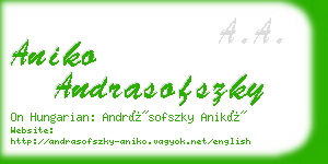 aniko andrasofszky business card